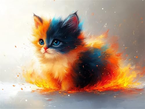 Diamond Painting Katze Diamant Painting Bilder Erwachsene Farbe, Basteln Mädchen 8 9 10 Jahre, Diamond Art Eckige Steine, DIY Diamant Malerei Bastelset Erwachsene für Deko Wohnzimmer 30x20 cm O-7 Diamond Painting Katze Diamant Painting Bilder Erwachsene Farbe, Basteln Mädchen 8 9 10 Jahre, Diamond Art Eckige Steine, DIY Diamant Malerei Bastelset Erwachsene für Deko Wohnzimmer 30x20 cm O-7 von Zhngzoyn
