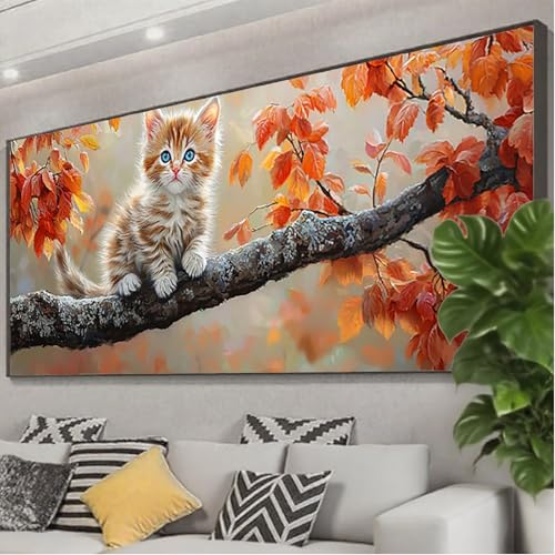 Diamond Painting Katze Diamond Painting Erwachsene 100x40 cm, 5D Baum Diamant Malerei Bilder Basteln Mädchen ab 8 Jahre, DIY Eckige Steine Stickerei Cross Stitch Malerei für Deko Wohnzimmer Z0-16 Diamond Painting Katze Diamond Painting Erwachsene 100x40 cm, 5D Baum Diamant Malerei Bilder Basteln Mädchen ab 8 Jahre, DIY Eckige Steine Stickerei Cross Stitch Malerei für Deko Wohnzimmer Z0-16 von Zhngzoyn