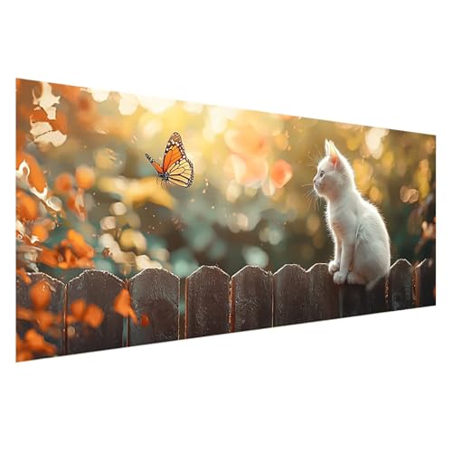 Diamond Painting Katze Diamond Painting Erwachsene 100x40 cm, 5D Schmetterling Diamant Malerei Bilder Basteln Mädchen ab 8 Jahre, DIY Eckige Steine Cross Stitch Malerei für Deko Wohnzimmer Z0-685 Diamond Painting Katze Diamond Painting Erwachsene 100x40 cm, 5D Schmetterling Diamant Malerei Bilder Basteln Mädchen ab 8 Jahre, DIY Eckige Steine Cross Stitch Malerei für Deko Wohnzimmer Z0-685 von Zhngzoyn