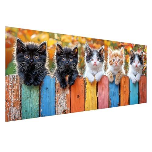 Diamond Painting Katze Diamond Painting Erwachsene 75x30 cm, 5D Tier Diamant Malerei Bilder Basteln Mädchen ab 8 Jahre, DIY Eckige Steine Stickerei Cross Stitch Malerei für Deko Wohnzimmer Z0-617 Diamond Painting Katze Diamond Painting Erwachsene 75x30 cm, 5D Tier Diamant Malerei Bilder Basteln Mädchen ab 8 Jahre, DIY Eckige Steine Stickerei Cross Stitch Malerei für Deko Wohnzimmer Z0-617 von Zhngzoyn