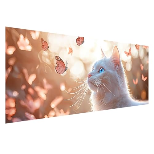 Diamond Painting Katze Diamond Painting Erwachsene Groß XXL 125x50 cm, 5D Tier Diamant Malerei Bilder Basteln Mädchen ab 8 Jahre, DIY Eckige Steine Stickerei Cross Stitch Malerei Deko Wohnzimmer Z0-7 Diamond Painting Katze Diamond Painting Erwachsene Groß XXL 125x50 cm, 5D Tier Diamant Malerei Bilder Basteln Mädchen ab 8 Jahre, DIY Eckige Steine Stickerei Cross Stitch Malerei Deko Wohnzimmer Z0-7 von Zhngzoyn