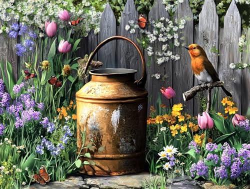 Diamond Painting Landschaft Diamant Painting Bilder Erwachsene Vogel, Basteln Mädchen 8 9 10 Jahre, Diamond Art Eckige Steine, DIY Diamant Malerei Bastelset, Deko Wohnzimmer Geschenk 40x30 cm S-1 von Zhngzoyn