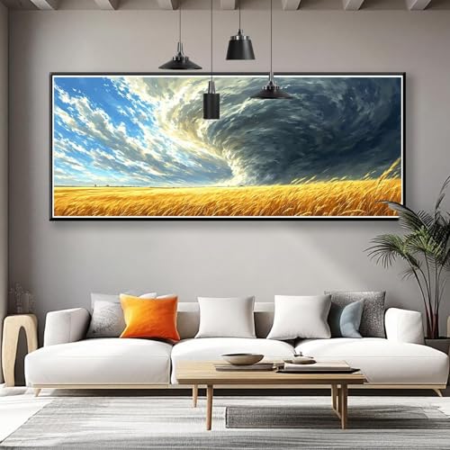 Diamond Painting Landschaft Diamond Painting Erwachsene Groß XXL 100x40 cm, 5D Weizenfeld Diamant Malerei Bilder Basteln Mädchen ab 8 Jahre, DIY Runde Crystal Stickerei Malerei für Deko Wohnzimmer M-7 Diamond Painting Landschaft Diamond Painting Erwachsene Groß XXL 100x40 cm, 5D Weizenfeld Diamant Malerei Bilder Basteln Mädchen ab 8 Jahre, DIY Runde Crystal Stickerei Malerei für Deko Wohnzimmer M-7 von Zhngzoyn