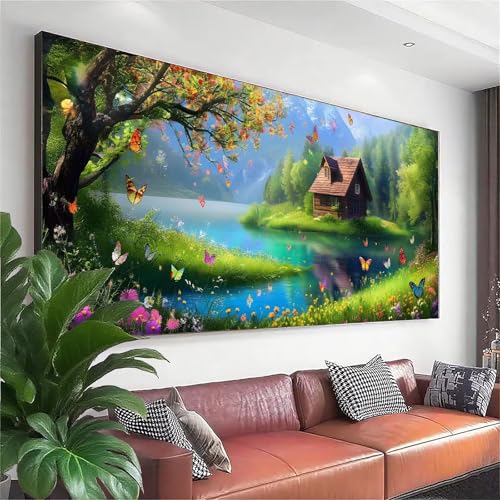 Diamond Painting Landschaft Diamond Painting Erwachsene Groß XXL 175x70 cm, 5D Schmetterling Diamant Malerei Basteln Mädchen ab 8 Jahre, DIY Runde Crystal Stickerei Malerei für Deko Wohnzimmer Q-3 Diamond Painting Landschaft Diamond Painting Erwachsene Groß XXL 175x70 cm, 5D Schmetterling Diamant Malerei Basteln Mädchen ab 8 Jahre, DIY Runde Crystal Stickerei Malerei für Deko Wohnzimmer Q-3 von Zhngzoyn