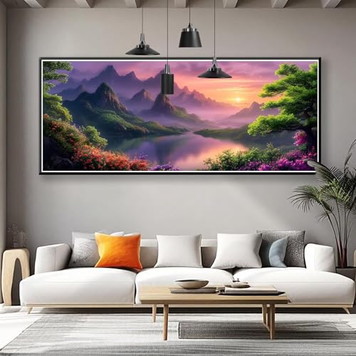 Diamond Painting Landschaft Diamond Painting Erwachsene Groß XXL 200x80 cm, 5D Berg Diamant Malerei Basteln Mädchen ab 8 Jahre, DIY Runde Crystal Stickerei Cross Stitch Malerei für Deko Wohnzimmer S-2 Diamond Painting Landschaft Diamond Painting Erwachsene Groß XXL 200x80 cm, 5D Berg Diamant Malerei Basteln Mädchen ab 8 Jahre, DIY Runde Crystal Stickerei Cross Stitch Malerei für Deko Wohnzimmer S-2 von Zhngzoyn