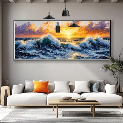 Diamond Painting Meer Diamond Painting Erwachsene Groß XXL 125x50 cm, 5D Landschaft Diamant Malerei Basteln Mädchen ab 8 Jahre, DIY Runde Crystal Stickerei Cross Stitch Malerei für Deko Wohnzimmer P-4 Diamond Painting Meer Diamond Painting Erwachsene Groß XXL 125x50 cm, 5D Landschaft Diamant Malerei Basteln Mädchen ab 8 Jahre, DIY Runde Crystal Stickerei Cross Stitch Malerei für Deko Wohnzimmer P-4 von Zhngzoyn