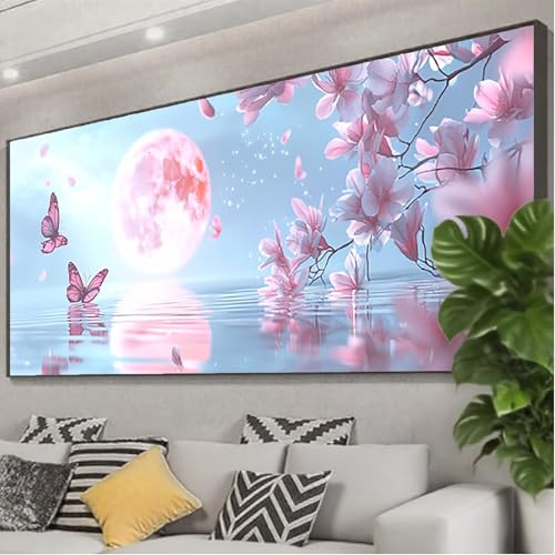 Diamond Painting Mond Diamond Painting Erwachsene 100x40 cm, 5D Schmetterling Diamant Malerei Bilder Basteln Mädchen ab 8 Jahre, DIY Eckige Steine Stickerei Cross Stitch Malerei Deko Wohnzimmer Z0-20 Diamond Painting Mond Diamond Painting Erwachsene 100x40 cm, 5D Schmetterling Diamant Malerei Bilder Basteln Mädchen ab 8 Jahre, DIY Eckige Steine Stickerei Cross Stitch Malerei Deko Wohnzimmer Z0-20 von Zhngzoyn