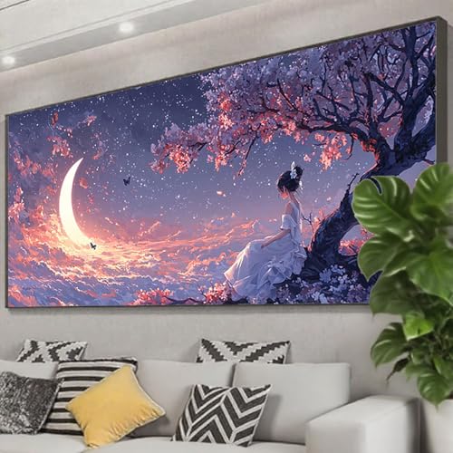 Diamond Painting Mond Diamond Painting Erwachsene Groß XXL 125x50 cm, 5D Landschaft Diamant Malerei Bilder Basteln Mädchen ab 8 Jahre, DIY Eckige Steine Cross Stitch Malerei für Deko Wohnzimmer Z0-896 Diamond Painting Mond Diamond Painting Erwachsene Groß XXL 125x50 cm, 5D Landschaft Diamant Malerei Bilder Basteln Mädchen ab 8 Jahre, DIY Eckige Steine Cross Stitch Malerei für Deko Wohnzimmer Z0-896 von Zhngzoyn
