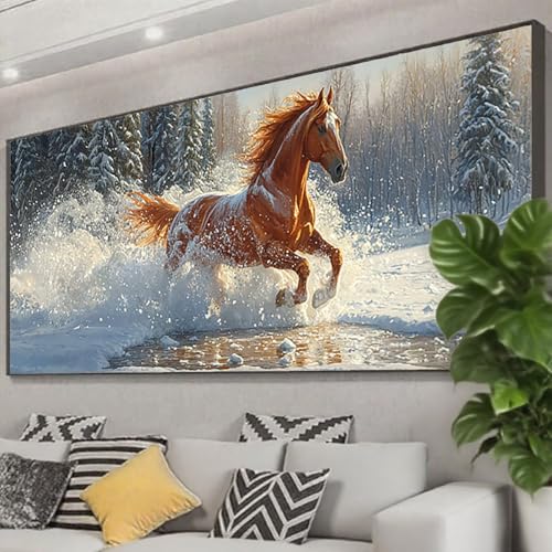 Diamond Painting Pferd Diamond Painting Erwachsene 75x30 cm, 5D Tier Diamant Malerei Bilder Basteln Mädchen ab 8 Jahre, DIY Eckige Steine Stickerei Cross Stitch Malerei für Deko Wohnzimmer Z0-604 Diamond Painting Pferd Diamond Painting Erwachsene 75x30 cm, 5D Tier Diamant Malerei Bilder Basteln Mädchen ab 8 Jahre, DIY Eckige Steine Stickerei Cross Stitch Malerei für Deko Wohnzimmer Z0-604 von Zhngzoyn