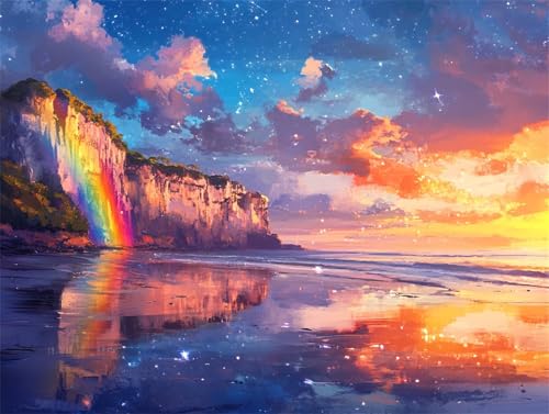 Diamond Painting Regenbogen Diamant Painting Bilder Erwachsene Landschaft, Basteln Mädchen 8 9 10 Jahre, Diamond Art Eckige Steine, DIY Diamant Malerei für Deko Wohnzimmer Geschenk 90x70 cm G-9 Diamond Painting Regenbogen Diamant Painting Bilder Erwachsene Landschaft, Basteln Mädchen 8 9 10 Jahre, Diamond Art Eckige Steine, DIY Diamant Malerei für Deko Wohnzimmer Geschenk 90x70 cm G-9 von Zhngzoyn