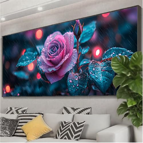 Diamond Painting Rose Diamond Painting Erwachsene Groß XXL 125x50 cm, 5D Blume Diamant Malerei Bilder Basteln Mädchen ab 8 Jahre, DIY Eckige Steine Cross Stitch Malerei für Deko Wohnzimmer Z0-650 Diamond Painting Rose Diamond Painting Erwachsene Groß XXL 125x50 cm, 5D Blume Diamant Malerei Bilder Basteln Mädchen ab 8 Jahre, DIY Eckige Steine Cross Stitch Malerei für Deko Wohnzimmer Z0-650 von Zhngzoyn