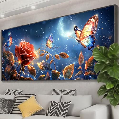Diamond Painting Schmetterling Diamond Painting Erwachsene 75x30 cm, 5D Blume Diamant Malerei Bilder Basteln Mädchen ab 8 Jahre, DIY Eckige Steine Stickerei Cross Stitch Malerei Deko Wohnzimmer Z0-118 Diamond Painting Schmetterling Diamond Painting Erwachsene 75x30 cm, 5D Blume Diamant Malerei Bilder Basteln Mädchen ab 8 Jahre, DIY Eckige Steine Stickerei Cross Stitch Malerei Deko Wohnzimmer Z0-118 von Zhngzoyn