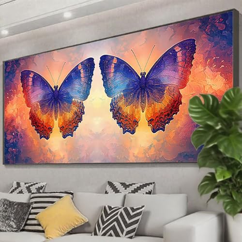 Diamond Painting Schmetterling Diamond Painting Erwachsene 75x30 cm, 5D Farbe Diamant Malerei Bilder Basteln Mädchen ab 8 Jahre, DIY Eckige Steine Stickerei Cross Stitch Malerei Deko Wohnzimmer Z0-106 Diamond Painting Schmetterling Diamond Painting Erwachsene 75x30 cm, 5D Farbe Diamant Malerei Bilder Basteln Mädchen ab 8 Jahre, DIY Eckige Steine Stickerei Cross Stitch Malerei Deko Wohnzimmer Z0-106 von Zhngzoyn