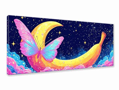 Diamond Painting Schmetterling Diamond Painting Erwachsene Groß XXL 200x80 cm, 5D Sternenhimmel Diamant Malerei Basteln Mädchen ab 8 Jahre, DIY Runde Crystal Stickerei Malerei für Deko Wohnzimmer R-3 von Zhngzoyn