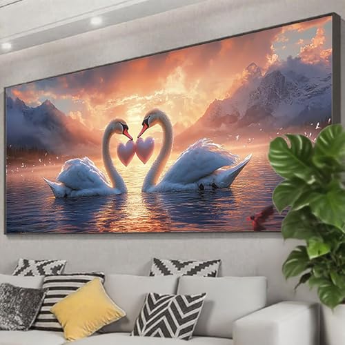 Diamond Painting Schwan Diamond Painting Erwachsene 75x30 cm, 5D Tier Diamant Malerei Bilder Basteln Mädchen ab 8 Jahre, DIY Eckige Steine Stickerei Cross Stitch Malerei für Deko Wohnzimmer Z0-626 Diamond Painting Schwan Diamond Painting Erwachsene 75x30 cm, 5D Tier Diamant Malerei Bilder Basteln Mädchen ab 8 Jahre, DIY Eckige Steine Stickerei Cross Stitch Malerei für Deko Wohnzimmer Z0-626 von Zhngzoyn