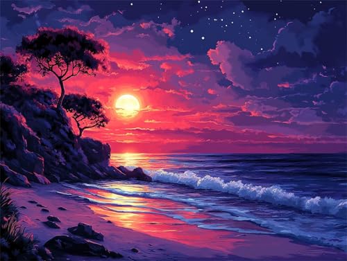 Diamond Painting Sonnenuntergang Diamant Painting Bilder Erwachsene Wellen, Basteln Mädchen 8 9 10 Jahre, Diamond Art Eckige Steine, DIY Diamant Malerei für Deko Wohnzimmer Geschenk 60x45 cm W-4 Diamond Painting Sonnenuntergang Diamant Painting Bilder Erwachsene Wellen, Basteln Mädchen 8 9 10 Jahre, Diamond Art Eckige Steine, DIY Diamant Malerei für Deko Wohnzimmer Geschenk 60x45 cm W-4 von Zhngzoyn