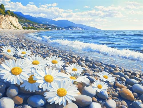 Diamond Painting Strand Diamant Painting Bilder Erwachsene Landschaft, Basteln Mädchen 8 9 10 Jahre, Diamond Art Eckige Steine, DIY Diamant Malerei Bastelset, Deko Wohnzimmer Geschenk 80x60 cm T-3 von Zhngzoyn
