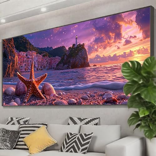 Diamond Painting Strand Diamond Painting Erwachsene Groß XXL 125x50 cm, 5D Meer Diamant Malerei Bilder Basteln Mädchen ab 8 Jahre, DIY Eckige Steine Cross Stitch Malerei für Deko Wohnzimmer Z0-688 Diamond Painting Strand Diamond Painting Erwachsene Groß XXL 125x50 cm, 5D Meer Diamant Malerei Bilder Basteln Mädchen ab 8 Jahre, DIY Eckige Steine Cross Stitch Malerei für Deko Wohnzimmer Z0-688 von Zhngzoyn