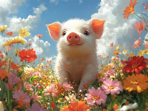 Diamond Painting Tier Diamant Painting Bilder Erwachsene Schwein, Basteln Mädchen 8 9 10 Jahre, Diamond Art Eckige Steine, DIY Diamant Malerei Bastelset Erwachsene für Deko Wohnzimmer 60x45 cm Y-5 Diamond Painting Tier Diamant Painting Bilder Erwachsene Schwein, Basteln Mädchen 8 9 10 Jahre, Diamond Art Eckige Steine, DIY Diamant Malerei Bastelset Erwachsene für Deko Wohnzimmer 60x45 cm Y-5 von Zhngzoyn