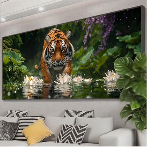 Diamond Painting Tier Diamond Painting Erwachsene 75x30 cm, 5D Tiger Diamant Malerei Bilder Basteln Mädchen ab 8 Jahre, DIY Eckige Steine Stickerei Cross Stitch Malerei für Deko Wohnzimmer Z0-638 Diamond Painting Tier Diamond Painting Erwachsene 75x30 cm, 5D Tiger Diamant Malerei Bilder Basteln Mädchen ab 8 Jahre, DIY Eckige Steine Stickerei Cross Stitch Malerei für Deko Wohnzimmer Z0-638 von Zhngzoyn