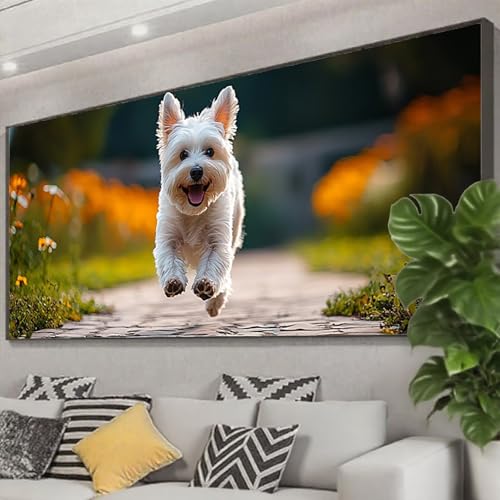 Diamond Painting Tier Diamond Painting Erwachsene Groß XXL 125x50 cm, 5D Hund Diamant Malerei Bilder Basteln Mädchen ab 8 Jahre, DIY Eckige Steine Stickerei Cross Stitch Malerei Deko Wohnzimmer Z0-878 Diamond Painting Tier Diamond Painting Erwachsene Groß XXL 125x50 cm, 5D Hund Diamant Malerei Bilder Basteln Mädchen ab 8 Jahre, DIY Eckige Steine Stickerei Cross Stitch Malerei Deko Wohnzimmer Z0-878 von Zhngzoyn