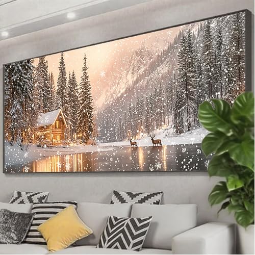 Diamond Painting Winter Diamond Painting Erwachsene Groß XXL 125x50 cm, 5D Landschaft Diamant Malerei Bilder, DIY Eckige Steine Stickerei Cross Stitch Malerei für Deko Wohnzimmer Geschenke Z0-14 Diamond Painting Winter Diamond Painting Erwachsene Groß XXL 125x50 cm, 5D Landschaft Diamant Malerei Bilder, DIY Eckige Steine Stickerei Cross Stitch Malerei für Deko Wohnzimmer Geschenke Z0-14 von Zhngzoyn