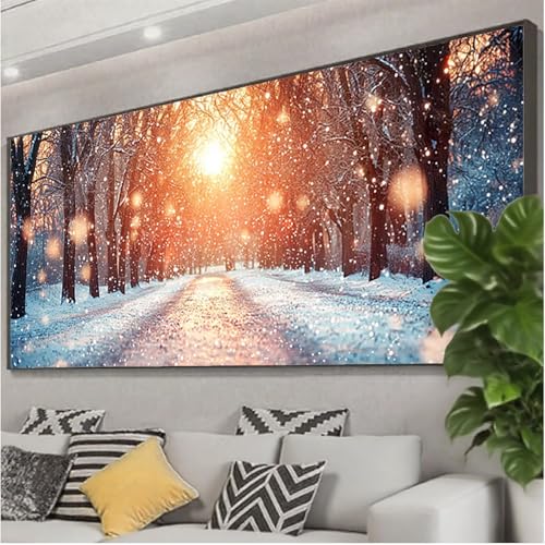 Diamond Painting Winter Diamond Painting Erwachsene Groß XXL 250x100 cm, 5D Schneeszene Diamant Malerei Bilder, DIY Eckige Steine Crystal Stickerei Cross Stitch Malerei für Deko Wohnzimmer Z0-586 Diamond Painting Winter Diamond Painting Erwachsene Groß XXL 250x100 cm, 5D Schneeszene Diamant Malerei Bilder, DIY Eckige Steine Crystal Stickerei Cross Stitch Malerei für Deko Wohnzimmer Z0-586 von Zhngzoyn