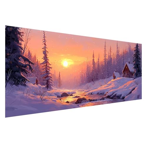 Diamond Painting Winter Diamond Painting Erwachsene Groß XXL 250x100 cm, 5D Sonnenuntergang Diamant Malerei Bilder, DIY Eckige Steine Crystal Stickerei Cross Stitch Malerei für Deko Wohnzimmer Z0-577 Diamond Painting Winter Diamond Painting Erwachsene Groß XXL 250x100 cm, 5D Sonnenuntergang Diamant Malerei Bilder, DIY Eckige Steine Crystal Stickerei Cross Stitch Malerei für Deko Wohnzimmer Z0-577 von Zhngzoyn