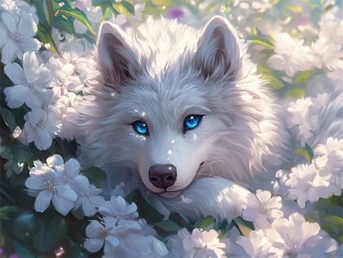 Diamond Painting Wolf Diamant Painting Bilder Erwachsene Tier, Basteln Mädchen 8 9 10 Jahre, Diamond Art Eckige Steine, DIY Diamant Malerei Bastelset Erwachsene für Deko Wohnzimmer 80x60 cm V-7 Diamond Painting Wolf Diamant Painting Bilder Erwachsene Tier, Basteln Mädchen 8 9 10 Jahre, Diamond Art Eckige Steine, DIY Diamant Malerei Bastelset Erwachsene für Deko Wohnzimmer 80x60 cm V-7 von Zhngzoyn