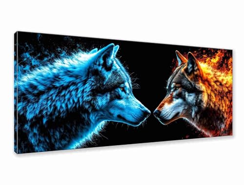 Diamond Painting Wolf Diamond Painting Erwachsene Groß XXL 100x40 cm, 5D Tier Diamant Malerei Bilder Basteln Mädchen ab 8 Jahre, DIY Runde Crystal Stickerei Malerei für Deko Wohnzimmer Geschenke J-4 Diamond Painting Wolf Diamond Painting Erwachsene Groß XXL 100x40 cm, 5D Tier Diamant Malerei Bilder Basteln Mädchen ab 8 Jahre, DIY Runde Crystal Stickerei Malerei für Deko Wohnzimmer Geschenke J-4 von Zhngzoyn