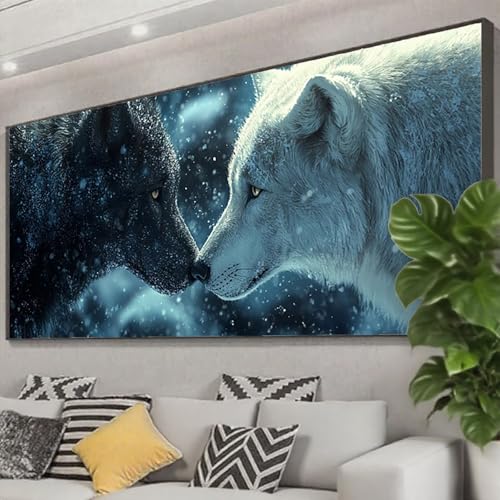 Diamond Painting Wolf Diamond Painting Erwachsene Groß XXL 150x60 cm, 5D Tier Diamant Malerei Bilder Basteln Mädchen ab 8 Jahre, DIY Eckige Steine Stickerei Cross Stitch Malerei Deko Wohnzimmer Z0-970 Diamond Painting Wolf Diamond Painting Erwachsene Groß XXL 150x60 cm, 5D Tier Diamant Malerei Bilder Basteln Mädchen ab 8 Jahre, DIY Eckige Steine Stickerei Cross Stitch Malerei Deko Wohnzimmer Z0-970 von Zhngzoyn