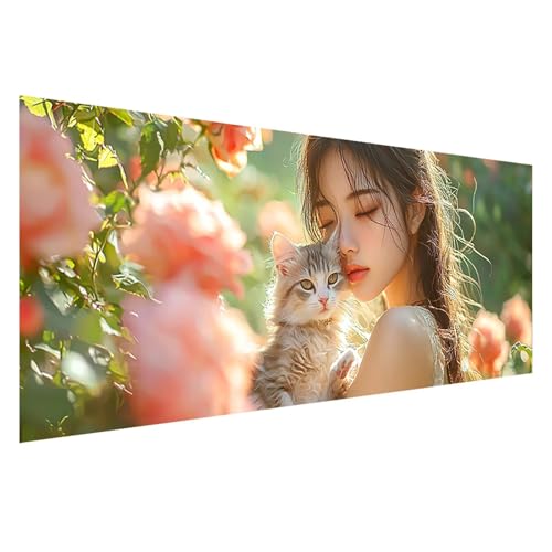 Diamond Painting XXL 125x50 cm, 5D Diamant Painting Bilder Frau Diamant Art Malerei Katze, DIY Eckige Steine Stickerei Kreuzstich Bastelset Erwachsene für Zimmer Deko, Geschenke für Frauen Z0-657 Diamond Painting XXL 125x50 cm, 5D Diamant Painting Bilder Frau Diamant Art Malerei Katze, DIY Eckige Steine Stickerei Kreuzstich Bastelset Erwachsene für Zimmer Deko, Geschenke für Frauen Z0-657 von Zhngzoyn