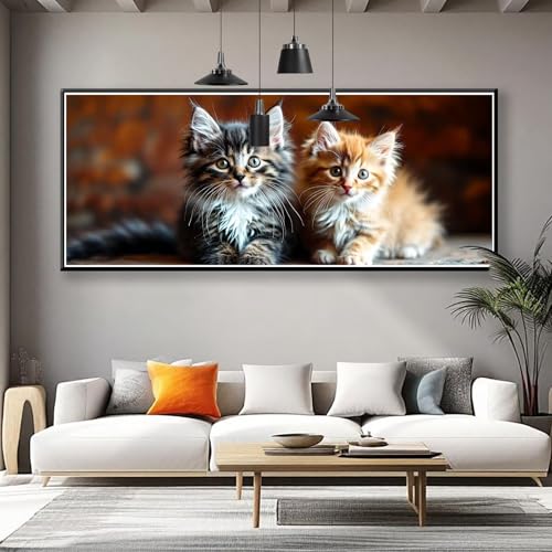 Diamond Painting XXL 125x50 cm, 5D Diamant Painting Bilder Katze Diamant Art Malerei Tier, DIY Runde Crystal Stickerei Kreuzstich Kunst Bastelset Erwachsene für Zimmer Deko, Geschenke für Frauen N-2 Diamond Painting XXL 125x50 cm, 5D Diamant Painting Bilder Katze Diamant Art Malerei Tier, DIY Runde Crystal Stickerei Kreuzstich Kunst Bastelset Erwachsene für Zimmer Deko, Geschenke für Frauen N-2 von Zhngzoyn