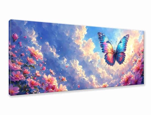 Diamond Painting XXL 125x50 cm, 5D Diamant Painting Bilder Schmetterling Diamant Art Malerei Blume, DIY Runde Crystal Stickerei Kreuzstich Bastelset Erwachsene für Zimmer Deko,Geschenke für Frauen N-0 Diamond Painting XXL 125x50 cm, 5D Diamant Painting Bilder Schmetterling Diamant Art Malerei Blume, DIY Runde Crystal Stickerei Kreuzstich Bastelset Erwachsene für Zimmer Deko,Geschenke für Frauen N-0 von Zhngzoyn