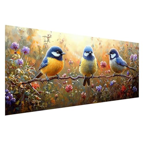 Diamond Painting XXL 125x50 cm, 5D Diamant Painting Bilder Vogel Diamant Art Malerei Blume, DIY Eckige Steine Stickerei Kreuzstich Bastelset Erwachsene für Zimmer Deko, Geschenke für Frauen Z0-957 Diamond Painting XXL 125x50 cm, 5D Diamant Painting Bilder Vogel Diamant Art Malerei Blume, DIY Eckige Steine Stickerei Kreuzstich Bastelset Erwachsene für Zimmer Deko, Geschenke für Frauen Z0-957 von Zhngzoyn