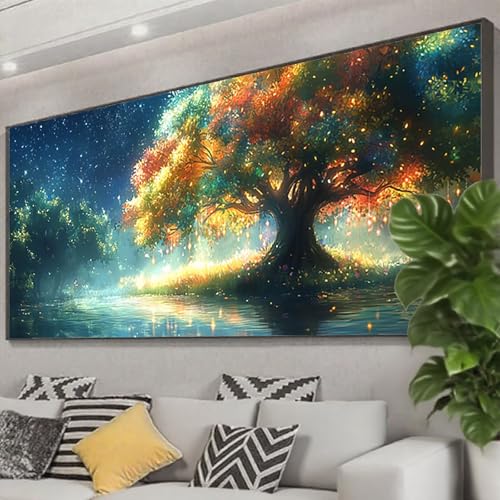 Diamond Painting XXL 150x60 cm, 5D Diamant Painting Bilder Baum Diamant Art Malerei Landschaft,DIY Eckige Steine Crystal Stickerei Kreuzstich Bastelset Erwachsene für Zimmer Deko Geschenke Z0-684 Diamond Painting XXL 150x60 cm, 5D Diamant Painting Bilder Baum Diamant Art Malerei Landschaft,DIY Eckige Steine Crystal Stickerei Kreuzstich Bastelset Erwachsene für Zimmer Deko Geschenke Z0-684 von Zhngzoyn