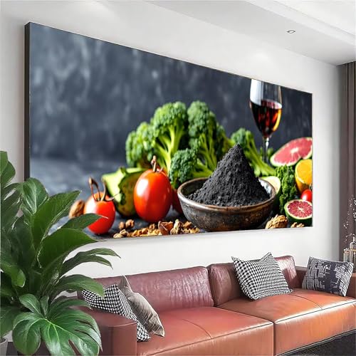 Diamond Painting XXL 175x70 cm, 5D Diamant Painting Bilder Gemüse Diamant Art Malerei Gewürze, DIY Runde Crystal Stickerei Kreuzstich Bastelset Erwachsene für Zimmer Deko, Geschenke für Frauen X-3 von Zhngzoyn
