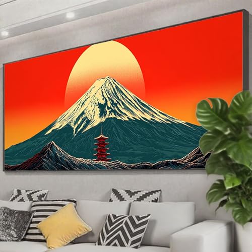 Diamond Painting XXL 175x70 cm, 5D Diamant Painting Bilder Japan Diamant Art Malerei Berg, DIY Eckige Steine Stickerei Kreuzstich Bastelset Erwachsene für Zimmer Deko, Geschenke für Frauen Z0-840 Diamond Painting XXL 175x70 cm, 5D Diamant Painting Bilder Japan Diamant Art Malerei Berg, DIY Eckige Steine Stickerei Kreuzstich Bastelset Erwachsene für Zimmer Deko, Geschenke für Frauen Z0-840 von Zhngzoyn