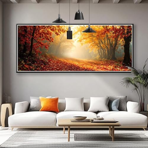 Diamond Painting XXL 200x80 cm, 5D Diamant Painting Bilder Herbst Diamant Art Wald, DIY Runde Crystal Stickerei Kreuzstich Mosaikherstellung Bastelset Erwachsene Zimmer Deko, Geschenke für Frauen W-1 Diamond Painting XXL 200x80 cm, 5D Diamant Painting Bilder Herbst Diamant Art Wald, DIY Runde Crystal Stickerei Kreuzstich Mosaikherstellung Bastelset Erwachsene Zimmer Deko, Geschenke für Frauen W-1 von Zhngzoyn