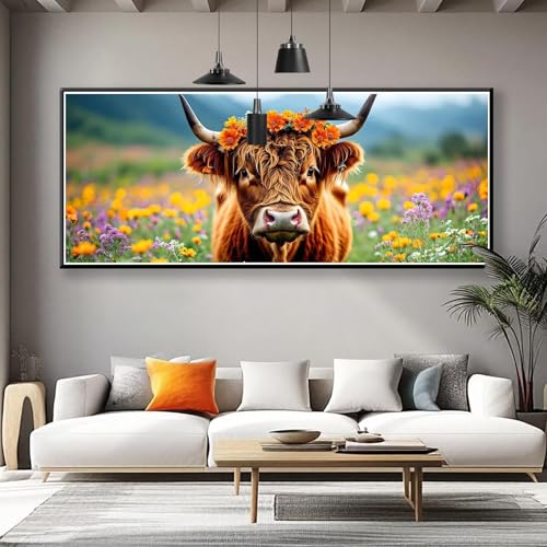 Diamond Painting XXL 200x80 cm, 5D Diamant Painting Bilder Tier Diamant Art Malerei Ochse, DIY Runde Crystal Stickerei Kreuzstich Kunst Bastelset Erwachsene für Zimmer Deko, Geschenke für Frauen Z-9 Diamond Painting XXL 200x80 cm, 5D Diamant Painting Bilder Tier Diamant Art Malerei Ochse, DIY Runde Crystal Stickerei Kreuzstich Kunst Bastelset Erwachsene für Zimmer Deko, Geschenke für Frauen Z-9 von Zhngzoyn