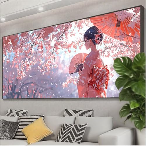 Diamond Painting XXL 225x90 cm, 5D Diamant Painting Bilder Japan Diamant Art Malerei Frau, DIY Eckige Steine Stickerei Kreuzstich Bastelset Erwachsene für Zimmer Deko, Geschenke für Frauen Z0-558 Diamond Painting XXL 225x90 cm, 5D Diamant Painting Bilder Japan Diamant Art Malerei Frau, DIY Eckige Steine Stickerei Kreuzstich Bastelset Erwachsene für Zimmer Deko, Geschenke für Frauen Z0-558 von Zhngzoyn