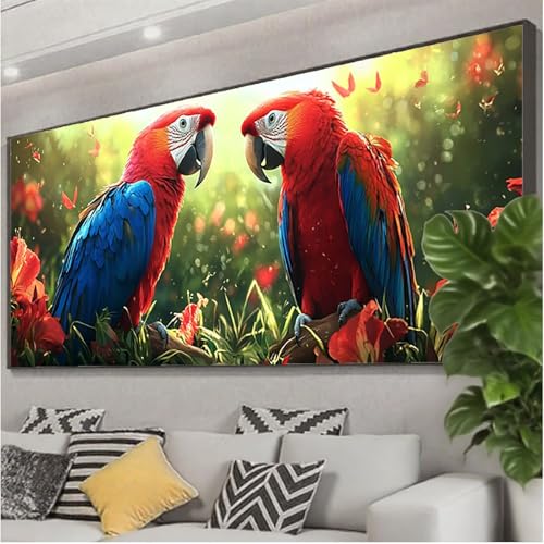 Diamond Painting XXL 225x90 cm, 5D Diamant Painting Bilder Tier Diamant Art Malerei Papagei, DIY Eckige Steine Stickerei Kreuzstich Bastelset Erwachsene für Zimmer Deko, Geschenke für Frauen Z0-588 Diamond Painting XXL 225x90 cm, 5D Diamant Painting Bilder Tier Diamant Art Malerei Papagei, DIY Eckige Steine Stickerei Kreuzstich Bastelset Erwachsene für Zimmer Deko, Geschenke für Frauen Z0-588 von Zhngzoyn