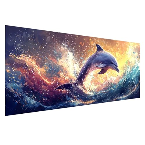 Diamond Painting XXL 250x100 cm, 5D Diamant Painting Bilder Delphin Diamant Art Malerei Tier, DIY Eckige Steine Stickerei Kreuzstich Bastelset Erwachsene für Zimmer Deko, Geschenke für Frauen Z0-579 Diamond Painting XXL 250x100 cm, 5D Diamant Painting Bilder Delphin Diamant Art Malerei Tier, DIY Eckige Steine Stickerei Kreuzstich Bastelset Erwachsene für Zimmer Deko, Geschenke für Frauen Z0-579 von Zhngzoyn
