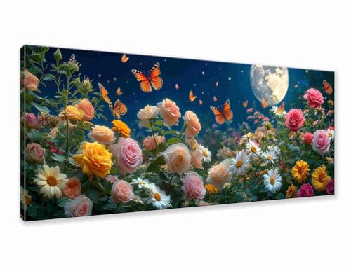 Diamond Painting XXL 75x30 cm, 5D Diamant Painting Bilder Blume Diamant Art Malerei Mond, DIY Runde Crystal Stickerei Kreuzstich Kunst Bastelset Erwachsene für Zimmer Deko, Geschenke für Frauen I-7 Diamond Painting XXL 75x30 cm, 5D Diamant Painting Bilder Blume Diamant Art Malerei Mond, DIY Runde Crystal Stickerei Kreuzstich Kunst Bastelset Erwachsene für Zimmer Deko, Geschenke für Frauen I-7 von Zhngzoyn