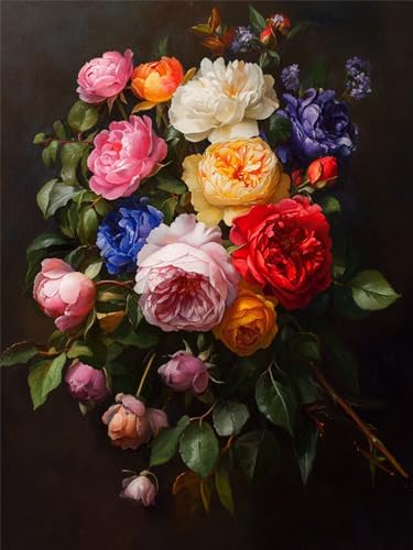 5D Diamond Painting Retro, Blumen Diamond Painting Erwachsene, 5D DIY Diamant Kunst Malerei Kinder Anfänger Crystal Art Stickerei Mosaikherstellung Malerei Set für Zimmer Wand Dekor 70x90cm, Model165 5D Diamond Painting Retro, Blumen Diamond Painting Erwachsene, 5D DIY Diamant Kunst Malerei Kinder Anfänger Crystal Art Stickerei Mosaikherstellung Malerei Set für Zimmer Wand Dekor 70x90cm, Model165 von Zhnncfgg