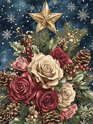 Diamond Painting Blume, Weihnachten Diamond Painting Kinder DIY Bastelset Erwachsene Runder Full Drill Crystal Art Stickerei Basteln für Zuhause Wanddekorationen,Geschenke für Frauen 90x120cm,Model170 Diamond Painting Blume, Weihnachten Diamond Painting Kinder DIY Bastelset Erwachsene Runder Full Drill Crystal Art Stickerei Basteln für Zuhause Wanddekorationen,Geschenke für Frauen 90x120cm,Model170 von Zhnncfgg