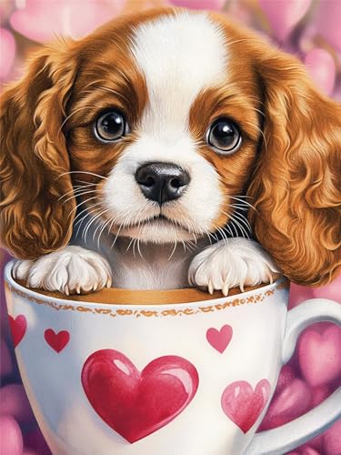 Liebe Diamond Painting Erwachsene, Diamant Painting Bilder Hund 80x100cm, 5D DIY Diamant Art Malerei Kinder Crystal Stickerei Mosaikherstellung Malerei Set für Wandeko, Geschenke für Frauen, Model181 Liebe Diamond Painting Erwachsene, Diamant Painting Bilder Hund 80x100cm, 5D DIY Diamant Art Malerei Kinder Crystal Stickerei Mosaikherstellung Malerei Set für Wandeko, Geschenke für Frauen, Model181 von Zhnncfgg