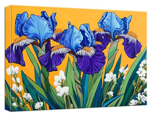 Malen Nach Zahlen Blume Malen Nach Zahlen Kinder ab 7 Anlage DIY Basteln Erwachsene Handgemalt Ölgemälde Mit 3 Pinseln und Acrylfarbe Knitterfreie Leinwand für Geschenke Home Dekor 70x100cm, Model567 von Zhnncfgg