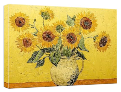 Malen Nach Zahlen Erwachsene Gelb Malen Nach Zahlen Sonnenblume Paint by Numbers DIY GemäLde Kit mit 3 Maler Pinsel und Acrylpigment Kreatives für Erwachsene Geschenk für Home Decor, 40x50cm, Model670 von Zhnncfgg