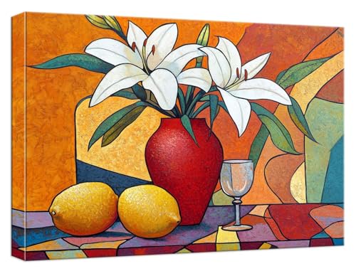 Malen Nach Zahlen Erwachsene Geometrie, Paint by Numbers Adult DIY Set Erwachsene Malen Nach Zahlen Vase mit 3 Pinsel Acrylpigment knitterfreie Leinwand Kit für Anfänger Home Dekor 40x50cm, Model548 von Zhnncfgg